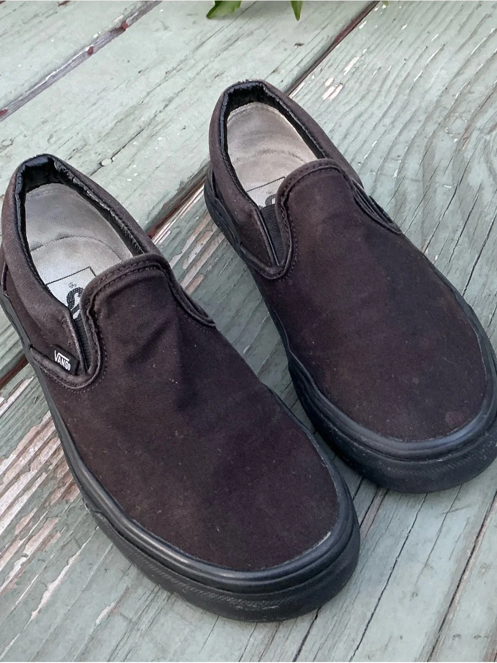 Vans Slip-On Canvas Loafers in Black